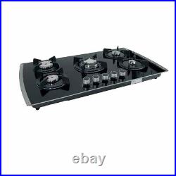 35In Built-In Gas Cooktop 5 Burners NG/LPG Convertible Stainless Steel Gas Stove