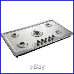 36 5 Burners Built-In Stove Top Gas Cooktop High Heat Kitchen Gas Cooking