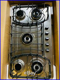 36 5 Burners Built-In Stove Top Gas Cooktop Kitchen Easy to Clean Gas Cooking