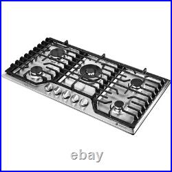 36 Built-in Gas Cooktop Stainless Steel SABAF Gas Stove Top NG/LPG 5 / 6 Burner 36 Built-in Gas Cooktop Stainless Steel SABAF Gas Stove Top NG/LPG 5 / 6 Burner
