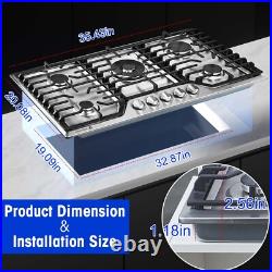 36 Built-in Gas Cooktop Stainless Steel SABAF Gas Stove Top NG/LPG 5 / 6 Burner 36 Built-in Gas Cooktop Stainless Steel SABAF Gas Stove Top NG/LPG 5 / 6 Burner