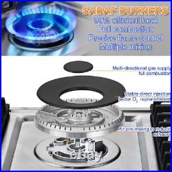 36 Built-in Gas Cooktop Stainless Steel SABAF Gas Stove Top NG/LPG 5 / 6 Burner 36 Built-in Gas Cooktop Stainless Steel SABAF Gas Stove Top NG/LPG 5 / 6 Burner