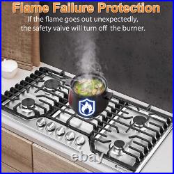 36 Built-in Gas Cooktop Stainless Steel SABAF Gas Stove Top NG/LPG 5 / 6 Burner 36 Built-in Gas Cooktop Stainless Steel SABAF Gas Stove Top NG/LPG 5 / 6 Burner