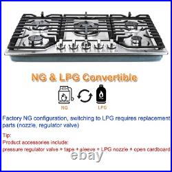 36 Built-in Gas Cooktop Stainless Steel SABAF Gas Stove Top NG/LPG 5 / 6 Burner 36 Built-in Gas Cooktop Stainless Steel SABAF Gas Stove Top NG/LPG 5 / 6 Burner