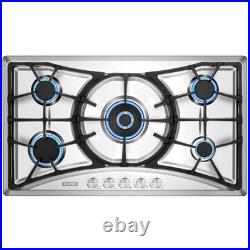 36 Gas Cooktop with 5 Sealed Burners Safe Flame Failure Protection Technology 36 Gas Cooktop with 5 Sealed Burners Safe Flame Failure Protection Technology