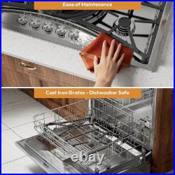 36 Gas Cooktop with 5 Sealed Burners Safe Flame Failure Protection Technology 36 Gas Cooktop with 5 Sealed Burners Safe Flame Failure Protection Technology