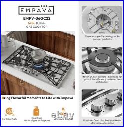 36 Gas Cooktop with 5 Sealed Burners Safe Flame Failure Protection Technology 36 Gas Cooktop with 5 Sealed Burners Safe Flame Failure Protection Technology