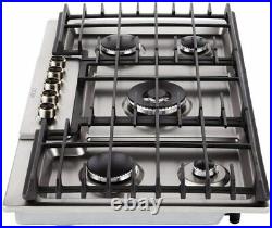 36 Gas Stove Cooktop 5 Italy Sabaf Burners Stainless made by LYCAN More durable
