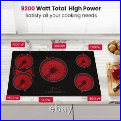 36 In. Electric Cooktop 5 Burners Stove Top ETL &FCC Certificated Ceramic Cooktop