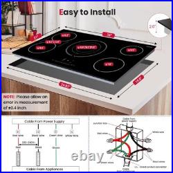 36 In. Electric Cooktop 5 Burners Stove Top ETL &FCC Certificated Ceramic Cooktop