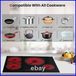 36 In. Electric Cooktop 5 Burners Stove Top ETL &FCC Certificated Ceramic Cooktop