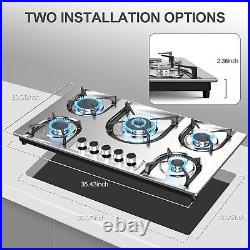 36 In Gas Stove 5 Burner Built-in Propane Gas Cooktop Gas Hob NG/LPG Convertible 36 In Gas Stove 5 Burner Built-in Propane Gas Cooktop Gas Hob NG/LPG Convertible