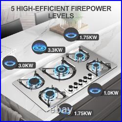 36 In Gas Stove 5 Burner Built-in Propane Gas Cooktop Gas Hob NG/LPG Convertible 36 In Gas Stove 5 Burner Built-in Propane Gas Cooktop Gas Hob NG/LPG Convertible