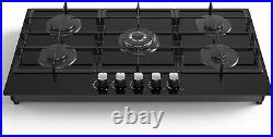 36 In Gas Stove 5 Burner Built-in Propane Gas Cooktop Gas Hob NG/LPG Convertible