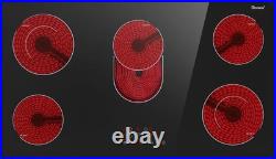 36 Inch Electric Cooktop 5 Burners, 220240V, Built in Electric Stove Top, 8400W