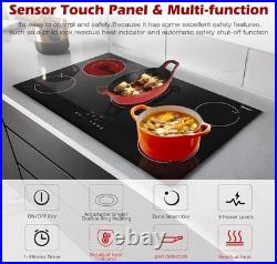 36 Inch Electric Cooktop 5 Burners, 220240V, Built in Electric Stove Top, 8400W