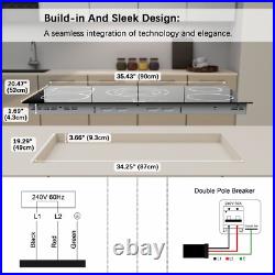 36 Inch Electric Cooktop 5 Burners, 9200W Built-In Electric Stove Top 220 240V