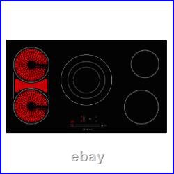 36 Inch Electric Cooktop 5 Burners, 9200W Built-In Electric Stove Top 220 240V