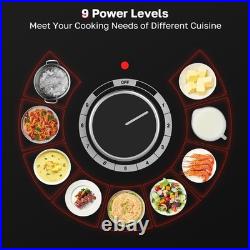 36 Inch Electric Cooktop, 5 Burners Knob Control Built-in Ceramic Cooktop, 30