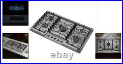 36 Inch Stainless Steel Gas Cooktop with 5 Italy Sabaf Burners & Safety Feature