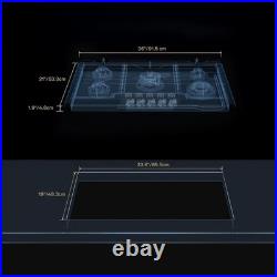 36 Inch Stainless Steel Gas Cooktop with 5 Italy Sabaf Burners & Safety Feature