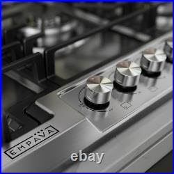 36 Inch Stainless Steel Gas Cooktop with 5 Italy Sabaf Burners & Safety Feature