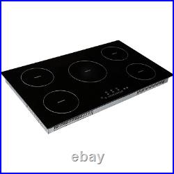 36 Induction Cooktop 5 Burners Built-in Electric Induction Cooker Touch 9200W