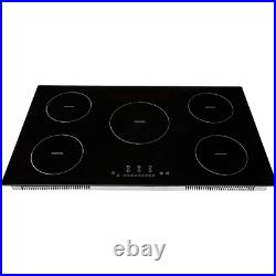 36 Induction Cooktop 5 Burners Built-in Electric Induction Cooker Touch 9200W