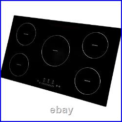 36 Induction Cooktop 5 Burners Built-in Electric Induction Cooker Touch 9200W