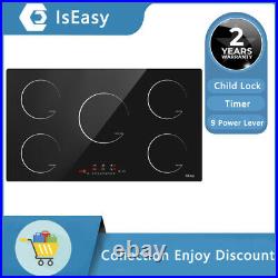 36 Induction Cooktop Built-in 5 Burners Induction Stovetop Child Safety Lock US