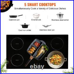 36 Induction Cooktop Stove 5 Burner Electric Hob Cook Top Stove Ceramic Cooktop