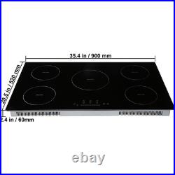 36 Induction Cooktop Stove 5 Burner Electric Hob Cook Top Stove Ceramic Cooktop