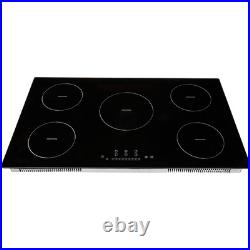 36 Induction Cooktop Stove 5 Burner Electric Hob Cook Top Stove Ceramic Cooktop