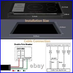 36 Induction Cooktop Stove Top 5 Boost Burner Built-in Electric Touch Control 36 Induction Cooktop Stove Top 5 Boost Burner Built-in Electric Touch Control