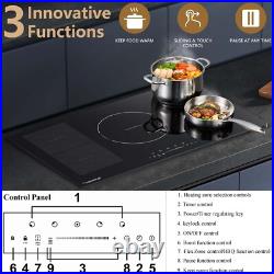 36 Induction Cooktop Stove Top 5 Boost Burner Built-in Electric Touch Control 36 Induction Cooktop Stove Top 5 Boost Burner Built-in Electric Touch Control