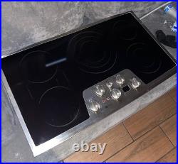 36 in GE Electric Cooktop 5 Burners Stainless Steel And Black. MO# P P962S0M1SS