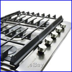 36 in. Gas Cooktop in Stainless Steel with 5 Burners Including a Tri-Ring Power