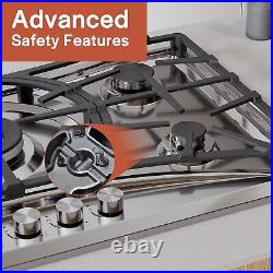 36 in. Gas Stove Cooktop with 5 Italy Sabaf Sealed Burners