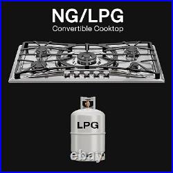 36 in. Gas Stove Cooktop with 5 Italy Sabaf Sealed Burners