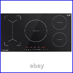 36 inch 7400W 5 Burner Electric Induction Cooktop Flexible Zone Stove Cooker Top