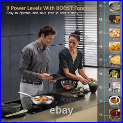 36 inch 7400W 5 Burner Electric Induction Cooktop Flexible Zone Stove Cooker Top
