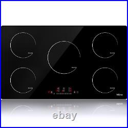 36 inch Electric Cooktop, Built-in, 5 Burner, Ceramic Glass Stove Top, Touch Control