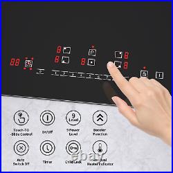 36 inch Electric Cooktop Built-in 5 Burner Induction Cooktop Touch Control Timer
