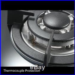 36 inch Gas Cooktop 5 Burners Hob Built in Cooker Tempered Glass High Efficiency