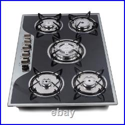 36 inch Gas Cooktop Built-in 5 Burners Stainless Steel Gas Stove NG/LPG Gas Hob 36 inch Gas Cooktop Built-in 5 Burners Stainless Steel Gas Stove NG/LPG Gas Hob