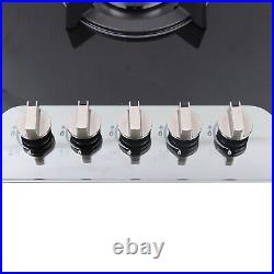 36 inch Gas Cooktop Built-in 5 Burners Stainless Steel Gas Stove NG/LPG Gas Hob 36 inch Gas Cooktop Built-in 5 Burners Stainless Steel Gas Stove NG/LPG Gas Hob