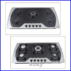 36 inch Gas Cooktop Built-in 5 Burners Stainless Steel Gas Stove NG/LPG Gas Hob 36 inch Gas Cooktop Built-in 5 Burners Stainless Steel Gas Stove NG/LPG Gas Hob