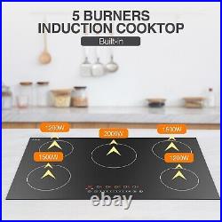 36 inch Induction Cooktop with 5 Burners 240V Electric Stove Top Touch Control