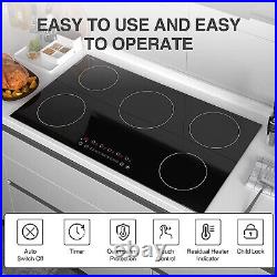 36 inch Induction Cooktop with 5 Burners 240V Electric Stove Top Touch Control