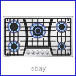 36Inch Gas Cooktop Propane Gas Stove Top 5 burners NG/LPG (Optional Griddle)
